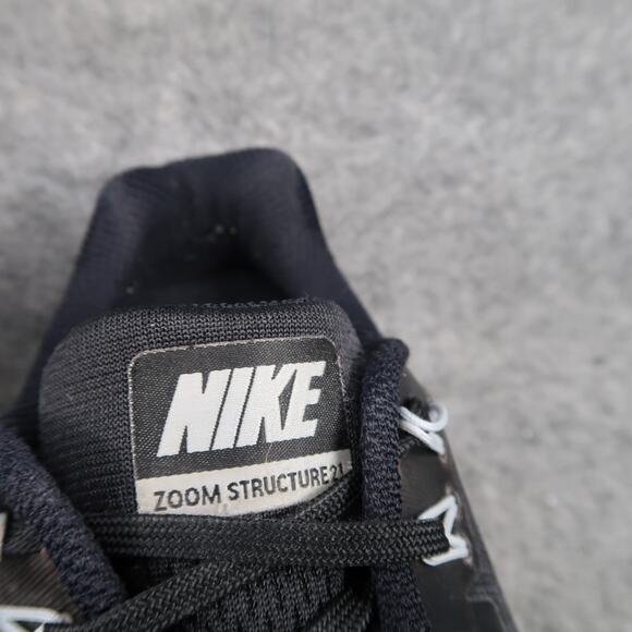 Nike Shoes Womens 10.5 Athletic Trainer Zoom Structure 21 Running Sneakers Black - Picture 4 of 13